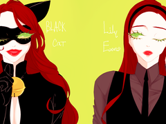 레이디버그AU 블랙캣릴리