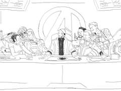 어벤져스 최후의 만찬 패러디