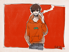 오소마츠상 낙서