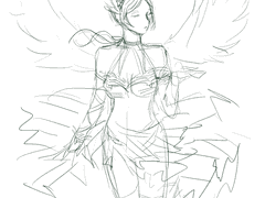 카나데 하야미 낙서 과정 1.