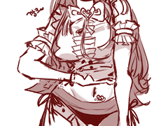 [깡크]님 A타입 반신 커미션 러프 컨펌(2)