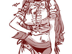 [깡크]님 A타입 반신 커미션 러프 컨펌(3)