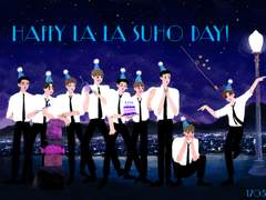 백현 준면 생일축하 그림