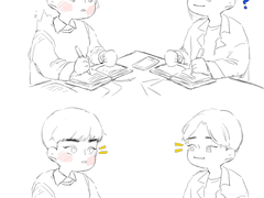 [첸준]엇갈리다. 마주치다.