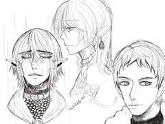 [낙서]아이메리크,에스티니앙,오르슈팡,히로시,자캐(설정버전)