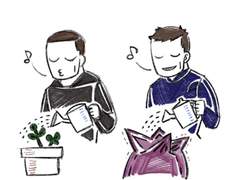 데이빗과 월터, 낙서들