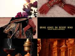 사막의 밤바람에 재를 실으며