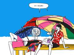 여름 옥탑방 백열