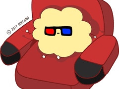 영화 보는 팝콘