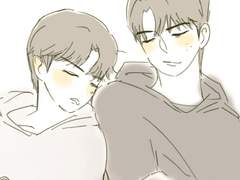 씰탐이 기대서 잘 뿐인 낙서