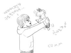 찬디 수인물+역키잡 2컷만화