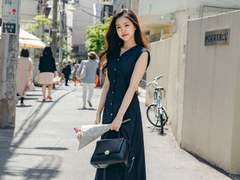 SONNAEUN of Apink in NOHANT Inside Out Sleeveless Shirt Dress