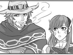 [오버워치/4컷만화]#.꽃중년