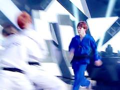 합기도유단자지민이x그냥민간인인데더쎈정국이