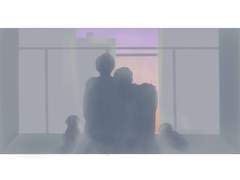 아파트 베란다와 모카커피