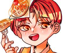 와플 의인화 컨셉 자캐