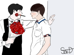 꽃집 알바 고딩 태형 X 꽃집 주인 석진