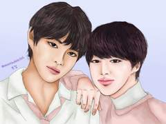 뷔민 + 타블렛 낙서