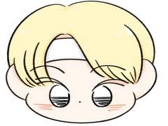 금발 생머리 마크