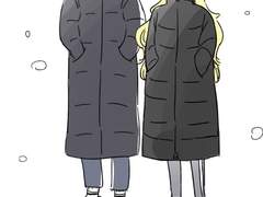 루카아티 롱패딩 낙서~~