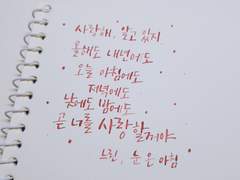 [캘리그라피] 느린 - 눈 온 아침