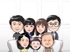 가족 캐리커쳐