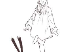 진의 셔츠를 입어본 세르티 (짤막)