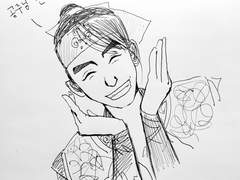 꽃에 물주는 덕만