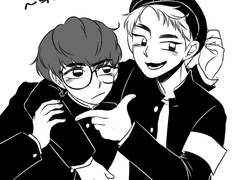 멤버 두명씩 그린 모음