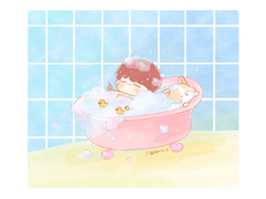 배켠이 씻고 올게용