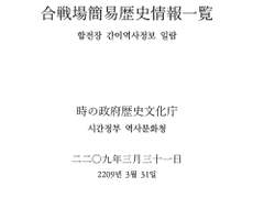 [합전장 간이역사정보 일람(1판)] 웹공개