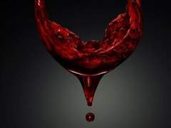 Blood in a glass