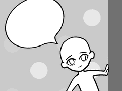 SD 고정틀 커미션 [빼꼼+말풍선 타입]