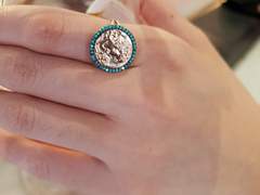 블루 코인 반지