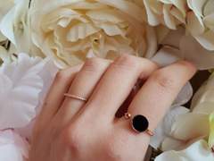 오닉스 라운드 오픈 반지