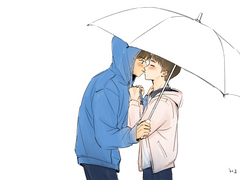 장마엔 우산 하나