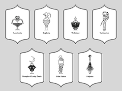 스네이프 오른쪽 7인 게스트북 속표지들