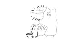 햄스터 사료먹는 만화