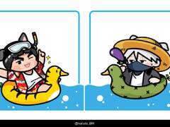 [가이카카] 여름 뽀쨖 커미션!!!!!