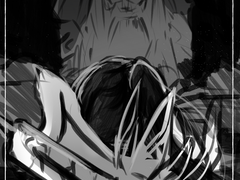 태양의 불타는 눈길을 지나,