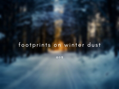 footprints on winter dust
