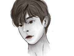 깜빡이는 눈 김동완 그리기