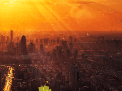 그림자 지는 해안가