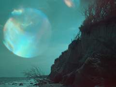 무너지는 해안 절벽에서