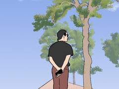 산책하는 진영이