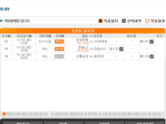 11/2 (토) 국내 배팅 라인