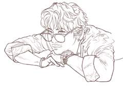 [재업] 텐아시아 8월호 화보사진 보고 그리기 (스케치)