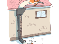 카툰 학교 냥이