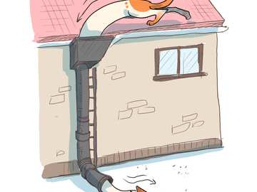 카툰 학교 냥이