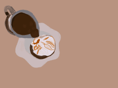 커피가 물들기 전에